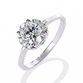Aurora Petal Lab-Created Diamond Bridal Ring - Oval Diamond with Petal Motif