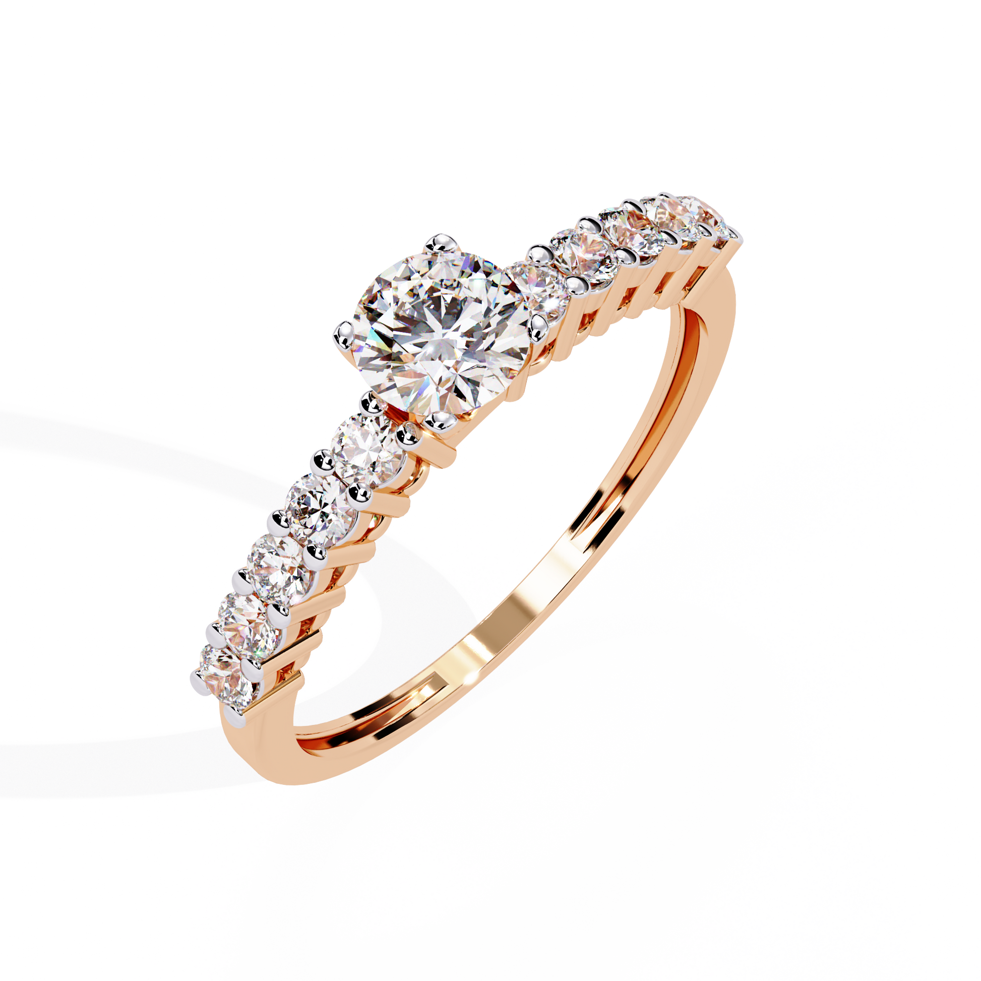 Lab-Grown Rose Gold Diamond Ring 