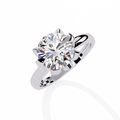 Petal Brilliance Lab-Created Diamond Bridal Ring - Elegant Flower-Style Band