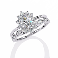 Celestia Bloom Lab-Grown Diamond Gold Floral Halo Design