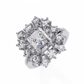 Celestia Radiance Lab-Grown Diamond Ring Gold, Halo Sparkle