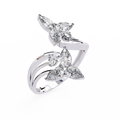 Eclat Triomphe Lab-Grown Diamond Ring Elegant Gold Halo Design
