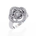 Aurelia Bloom Ethical Engagement Ring - Lab-Created Diamond Floral Band