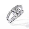 Cushion Halo Twist Lab-Grown Diamond Ring