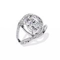 Oval Orbit Halo-Free Lab-Grown Diamond Signature Ring