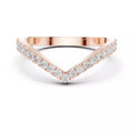 Eternal Chevron Pavé Lab-Grown Diamond Curved Wedding Band for Women