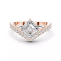 Celestia V-Band Asscher Lab-Grown Diamond Engagement Ring
