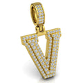 INITIAL LETTER V PENDANT