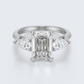 Emerald Elegance Ethical Ring Lab-Created Emerald + Diamond, Sustainable Gold