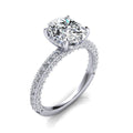 Oval Pave Lab-Grown Diamond Engagement Ring - Timeless & Elegant Sustainable Jewelry