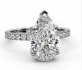 Pear Cut Lab-Grown Diamond Ring - Ethereal Radiance Design for Modern Brides