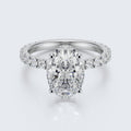 Minimalist Oval Lab-Grown Diamond Ring - Ethereal Glow Design for Brides
