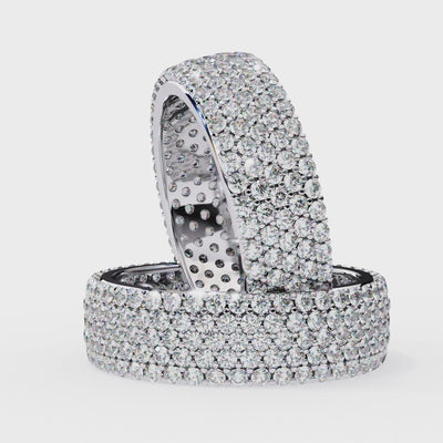 ROUND DIAMOND WHITE GOLD ETRNITY BAND ##WHITE GOLD