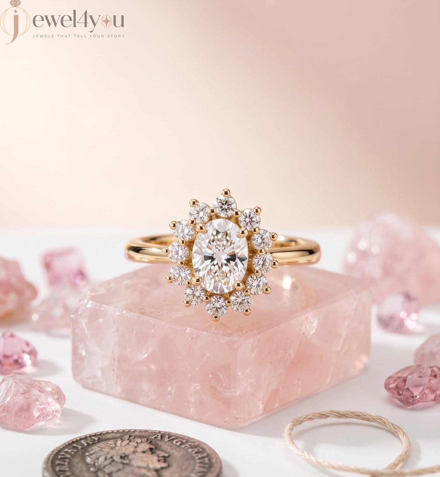 OVAL DIAMOND ROSE GOLD SOLITAIRE RING ##ROSE GOLD
