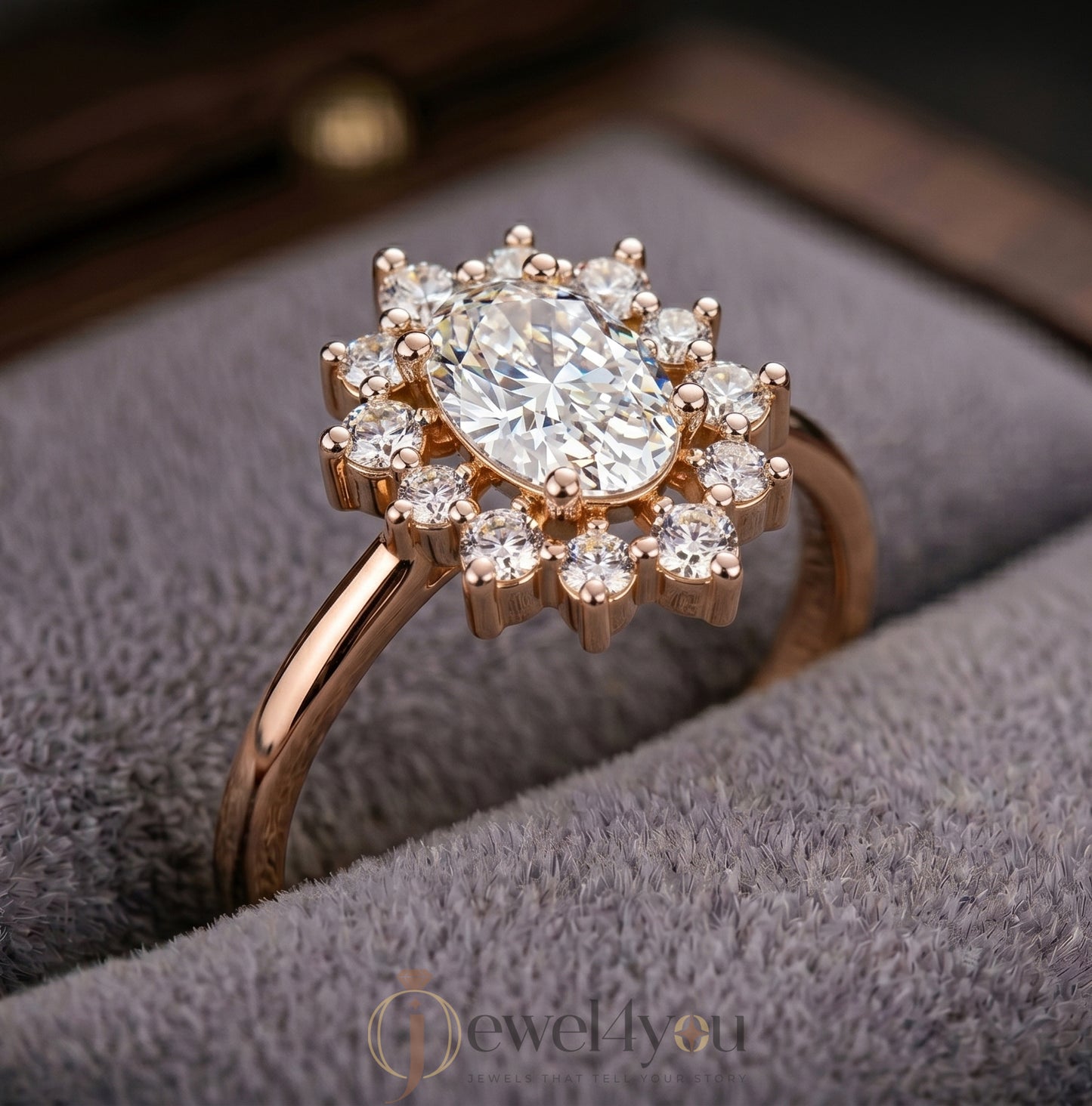 OVAL DIAMOND ROSE GOLD SOLITAIRE RING ##ROSE GOLD