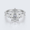 Pear Trinity Lab-Grown Diamond Ring Three-Stone Gold Engagement Ring