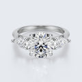 Trinity Solitaire Lab-Created Diamond Bridal Ring - Sustainable Gold Setting