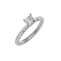Princess Cut Lab Created Diamond Engagement Ring