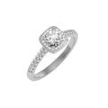 Elegant Aurora Halo Lab Grown Diamond Engagement Ring