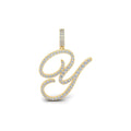 Luxuriant Cursive Initial Letter Y Lab-Grown Diamond Pendant
