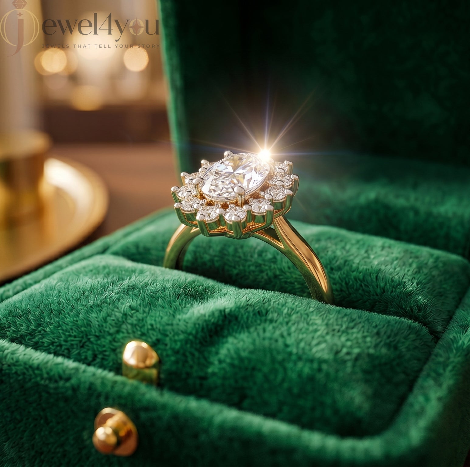 OVAL DIAMOND YELLOW GOLD SOLITAIRE RING 