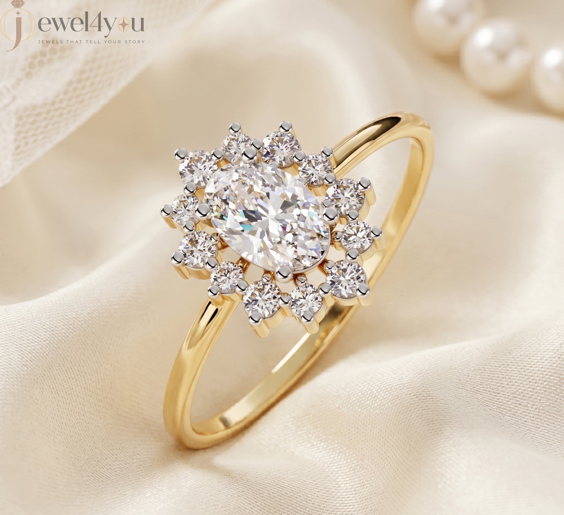 OVAL DIAMOND YELLOW GOLD SOLITAIRE RING 
