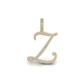 Luxuriant Cursive Initial Letter Z Lab-Grown Diamond Pendant
